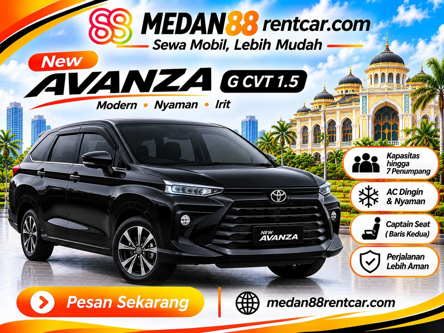 Sewa Toyota Avanza G CVT Medan