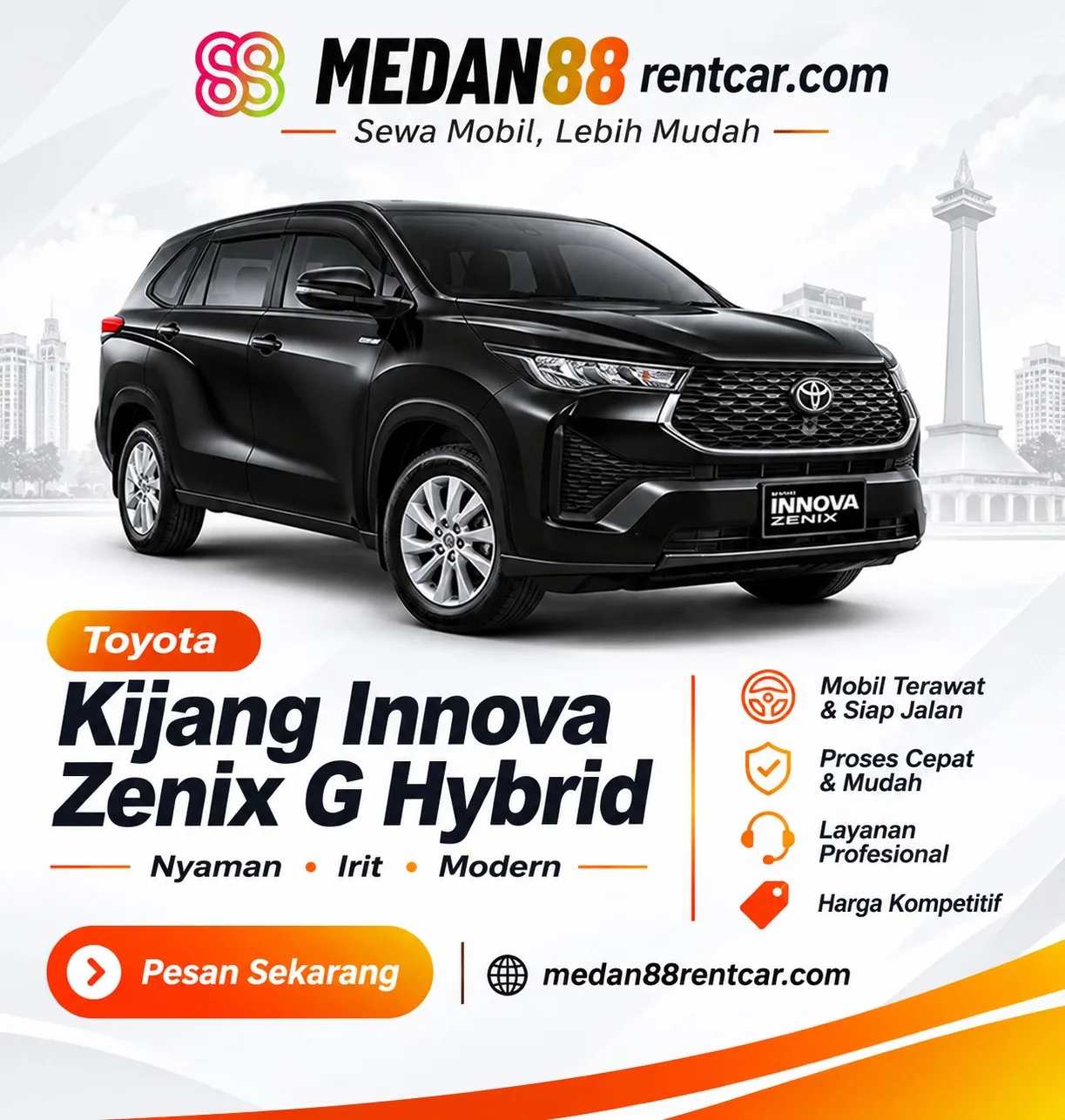 Sewa Toyota Kijang Innova Zenix G Hybrid Medan