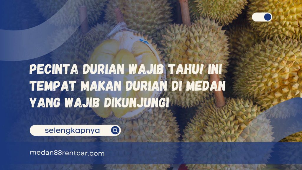 Pecinta Durian Wajib Tahu! Ini Tempat Makan Durian di Medan yang Wajib Dikunjungi